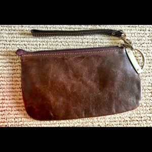 Leather small clutch. Used.